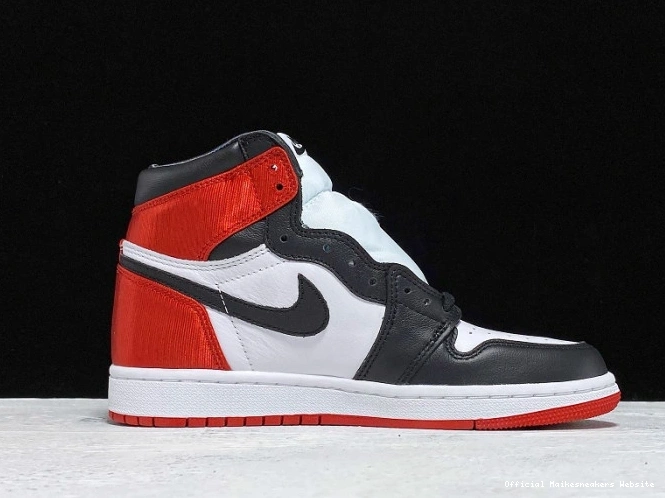 Official Maikesneakers Toe CD0461-016 Black Satin Retro Jordan Air 1 High 0706